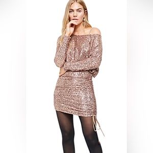 Free People Sequined Mini Dress XL